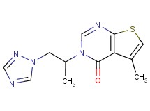 5-methyl-3-[1-methyl-2-(1H-1,2,4-triazol-1-yl)ethyl]thieno[2,3-d]pyrimidin-4(3H)-one