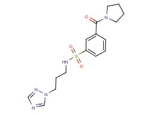 3-(pyrrolidin-1-ylcarbonyl)-N-[3-(1H-1,2,4-triazol-1-yl)propyl]benzenesulfonamide