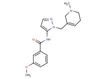 3-methoxy-N-{1-[(1-methyl-1,2,5,6-tetrahydropyridin-3-yl)methyl]-1H-pyrazol-5-yl}benzamide