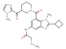 N-[2-cyclobutyl-1-methyl-7-({3-[(1-methyl-1H-imidazol-2-yl)carbonyl]-1-piperidinyl}carbonyl)-1H-benzimidazol-5-yl]-2-methoxyacetamide