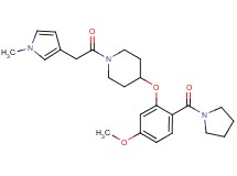 4-[5-methoxy-2-(1-pyrrolidinylcarbonyl)phenoxy]-1-[(1-methyl-1H-pyrrol-3-yl)acetyl]piperidine