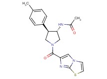 N-[(3S*,4R*)-1-(imidazo[2,1-b][1,3]thiazol-6-ylcarbonyl)-4-(4-methylphenyl)pyrrolidin-3-yl]acetamide