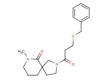 2-[3-(benzylthio)propanoyl]-7-methyl-2,7-diazaspiro[4.5]decan-6-one
