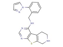 N-[2-(1H-pyrazol-1-yl)benzyl]-5,6,7,8-tetrahydropyrido[4',3':4,5]thieno[2,3-d]pyrimidin-4-amine dihydrochloride