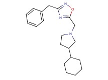 3-benzyl-5-[(3-cyclohexyl-1-pyrrolidinyl)methyl]-1,2,4-oxadiazole