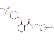 2-{[1-(methylsulfonyl)-4-piperidinyl]oxy}-N-[(2-methyl-1,3-thiazol-4-yl)methyl]benzamide