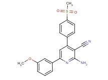 2-amino-6-(3-methoxyphenyl)-4-[4-(methylsulfonyl)phenyl]nicotinonitrile