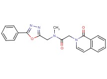 N-methyl-2-(1-oxoisoquinolin-2(1H)-yl)-N-[(5-phenyl-1,3,4-oxadiazol-2-yl)methyl]acetamide