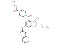 ethyl 4-({2-(methoxymethyl)-1-methyl-5-[(phenylacetyl)amino]-1H-benzimidazol-7-yl}carbonyl)-1-piperazinecarboxylate
