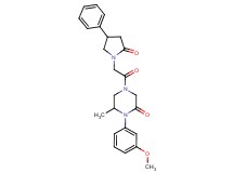 1-(3-methoxyphenyl)-6-methyl-4-[(2-oxo-4-phenyl-1-pyrrolidinyl)acetyl]-2-piperazinone