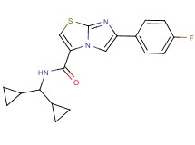 N-(dicyclopropylmethyl)-6-(4-fluorophenyl)imidazo[2,1-b][1,3]thiazole-3-carboxamide