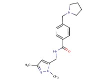 N-[(1,3-dimethyl-1H-pyrazol-5-yl)methyl]-4-(pyrrolidin-1-ylmethyl)benzamide