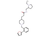 N-[(1-ethyl-2-pyrrolidinyl)methyl]-3-{1-[2-(2-furyl)benzyl]-4-piperidinyl}propanamide