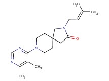 8-(5,6-dimethyl-4-pyrimidinyl)-2-(3-methyl-2-buten-1-yl)-2,8-diazaspiro[4.5]decan-3-one