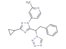 4-{3-cyclopropyl-5-[2-phenyl-1-(1H-tetrazol-1-yl)ethyl]-1H-1,2,4-triazol-1-yl}-2-methylpyridine