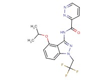 N-[4-isopropoxy-1-(2,2,2-trifluoroethyl)-1H-indazol-3-yl]pyridazine-3-carboxamide