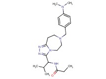 N-(1-{7-[4-(dimethylamino)benzyl]-6,7,8,9-tetrahydro-5H-[1,2,4]triazolo[4,3-d][1,4]diazepin-3-yl}-2-methylpropyl)propanamide