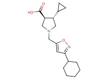 (3S*,4S*)-1-[(3-cyclohexyl-5-isoxazolyl)methyl]-4-cyclopropyl-3-pyrrolidinecarboxylic acid