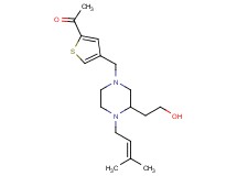 1-(4-{[3-(2-hydroxyethyl)-4-(3-methyl-2-buten-1-yl)-1-piperazinyl]methyl}-2-thienyl)ethanone