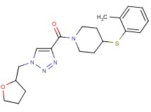 4-[(2-methylphenyl)thio]-1-{[1-(tetrahydro-2-furanylmethyl)-1H-1,2,3-triazol-4-yl]carbonyl}piperidine