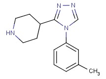 4-[4-(3-methylphenyl)-4H-1,2,4-triazol-3-yl]piperidine