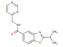 2-isopropyl-N-(4-pyrimidinylmethyl)-1,3-benzoxazole-5-carboxamide