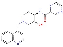 N-[(3R*,4R*)-3-hydroxy-1-(quinolin-4-ylmethyl)piperidin-4-yl]pyrazine-2-carboxamide