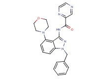 N-(1-benzyl-4-morpholin-4-yl-1H-indazol-3-yl)pyrazine-2-carboxamide