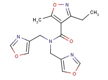 3-ethyl-5-methyl-N,N-bis(1,3-oxazol-4-ylmethyl)isoxazole-4-carboxamide