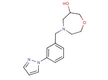 4-[3-(1H-pyrazol-1-yl)benzyl]-1,4-oxazepan-6-ol