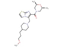 6-{[(2R*,6S*)-2,6-dimethyl-4-morpholinyl]carbonyl}-5-{[4-(3-methoxypropyl)-1-piperidinyl]methyl}imidazo[2,1-b][1,3]thiazole