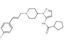 N-(1-{1-[(2E)-3-(4-fluorophenyl)-2-propen-1-yl]-4-piperidinyl}-1H-pyrazol-5-yl)cyclopentanecarboxamide
