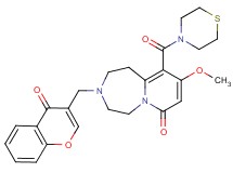 9-methoxy-3-[(4-oxo-4H-chromen-3-yl)methyl]-10-(4-thiomorpholinylcarbonyl)-2,3,4,5-tetrahydropyrido[1,2-d][1,4]diazepin-7(1H)-one