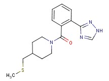 4-[(methylthio)methyl]-1-[2-(1H-1,2,4-triazol-3-yl)benzoyl]piperidine