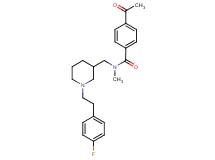 4-acetyl-N-({1-[2-(4-fluorophenyl)ethyl]-3-piperidinyl}methyl)-N-methylbenzamide