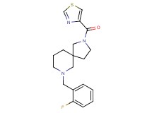 7-(2-fluorobenzyl)-2-(1,3-thiazol-4-ylcarbonyl)-2,7-diazaspiro[4.5]decane