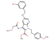 methyl 5-[(3-hydroxybenzyl)amino]-3-[(methoxyacetyl)amino]-1-[2-(4-methoxyphenyl)ethyl]-1H-pyrrolo[2,3-b]pyridine-2-carboxylate