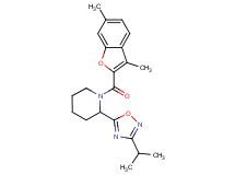 1-[(3,6-dimethyl-1-benzofuran-2-yl)carbonyl]-2-(3-isopropyl-1,2,4-oxadiazol-5-yl)piperidine