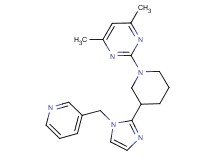 4,6-dimethyl-2-{3-[1-(pyridin-3-ylmethyl)-1H-imidazol-2-yl]piperidin-1-yl}pyrimidine