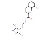 N-[3-(3,5-dimethyl-1H-pyrazol-4-yl)propyl]-8-fluoro-2-quinolinecarboxamide