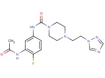 N-[3-(acetylamino)-4-fluorophenyl]-4-[2-(1H-1,2,4-triazol-1-yl)ethyl]piperazine-1-carboxamide