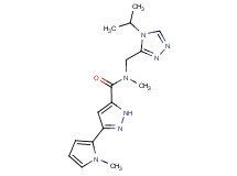 N-[(4-isopropyl-4H-1,2,4-triazol-3-yl)methyl]-N-methyl-3-(1-methyl-1H-pyrrol-2-yl)-1H-pyrazole-5-carboxamide