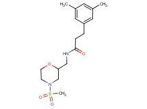 3-(3,5-dimethylphenyl)-N-{[4-(methylsulfonyl)morpholin-2-yl]methyl}propanamide