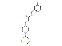 N-(3-chlorobenzyl)-3-[1-(1,4-dithiepan-6-yl)-4-piperidinyl]propanamide