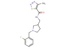 N-{[1-(2-fluorobenzyl)pyrrolidin-3-yl]methyl}-4-methyl-1,2,3-thiadiazole-5-carboxamide