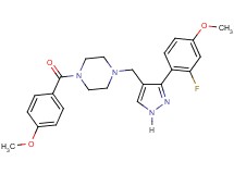 1-{[3-(2-fluoro-4-methoxyphenyl)-1H-pyrazol-4-yl]methyl}-4-(4-methoxybenzoyl)piperazine