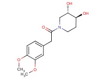 (3S*,4S*)-1-[(3,4-dimethoxyphenyl)acetyl]piperidine-3,4-diol