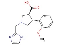 (3S*,4R*)-1-(1H-imidazol-2-ylmethyl)-4-(2-methoxyphenyl)pyrrolidine-3-carboxylic acid