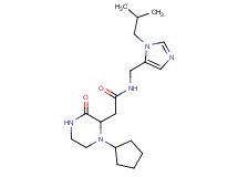 2-(1-cyclopentyl-3-oxo-2-piperazinyl)-N-[(1-isobutyl-1H-imidazol-5-yl)methyl]acetamide