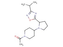 1-acetyl-4-[2-(3-isopropyl-1,2,4-oxadiazol-5-yl)pyrrolidin-1-yl]piperidine